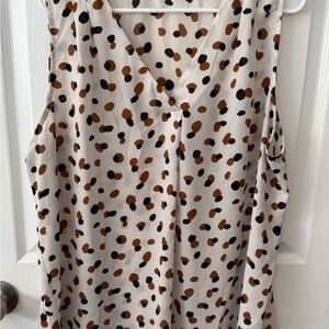Papermoon Brown and Black Polka Dot Blouse